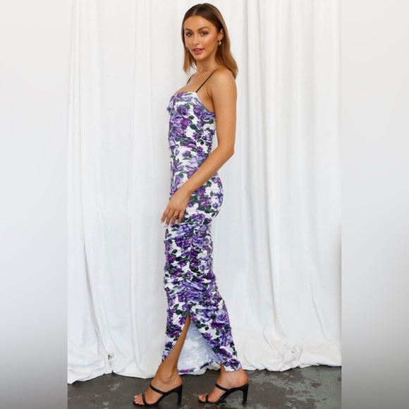 Hello Molly Purple Floral Maxi Dress - medium - Picture 2 of 3